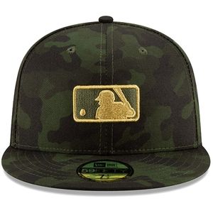 New Era 2019 MLB Pittsburgh Pirates Hat Cap Armed Forces Day 39Thirty Green//Gold
